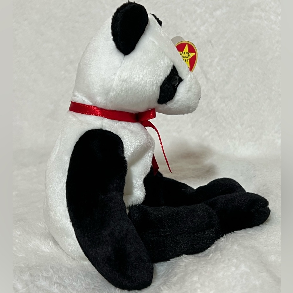 NWT Rare Errors Tag Ty Beanie Baby "Fortune" Panda Bear Retired 1997/1998 Plush - Picture 5 of 9